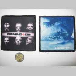 Rammstein ofsetová nášivka po krajoch obšívaná  cca. 9x9cm  cena za 1ks!!!